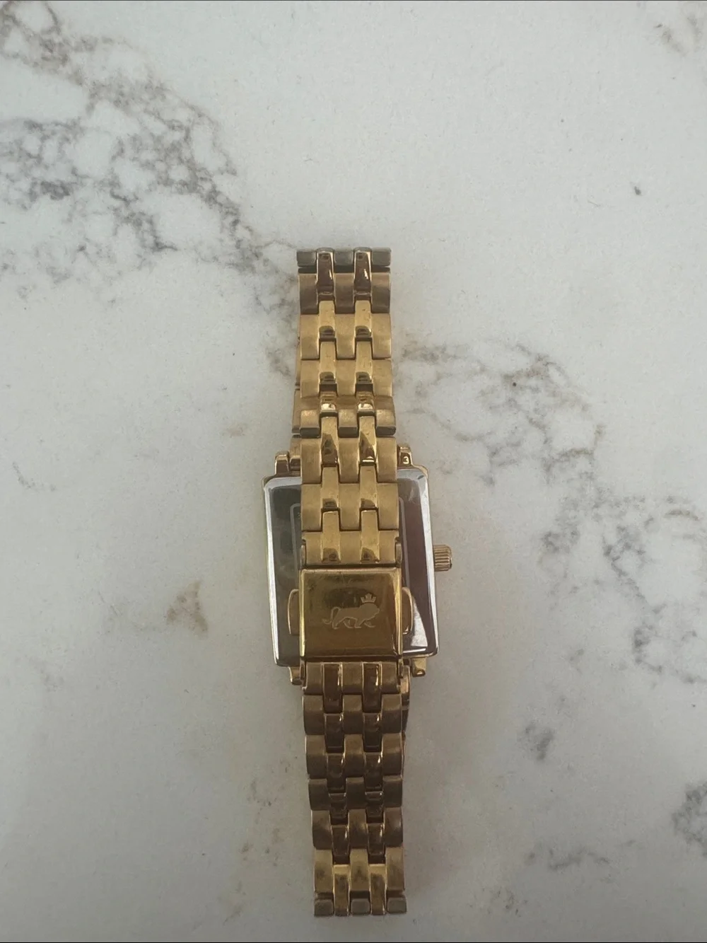 Larson and Jennings Gold Tone Rectangular Watch